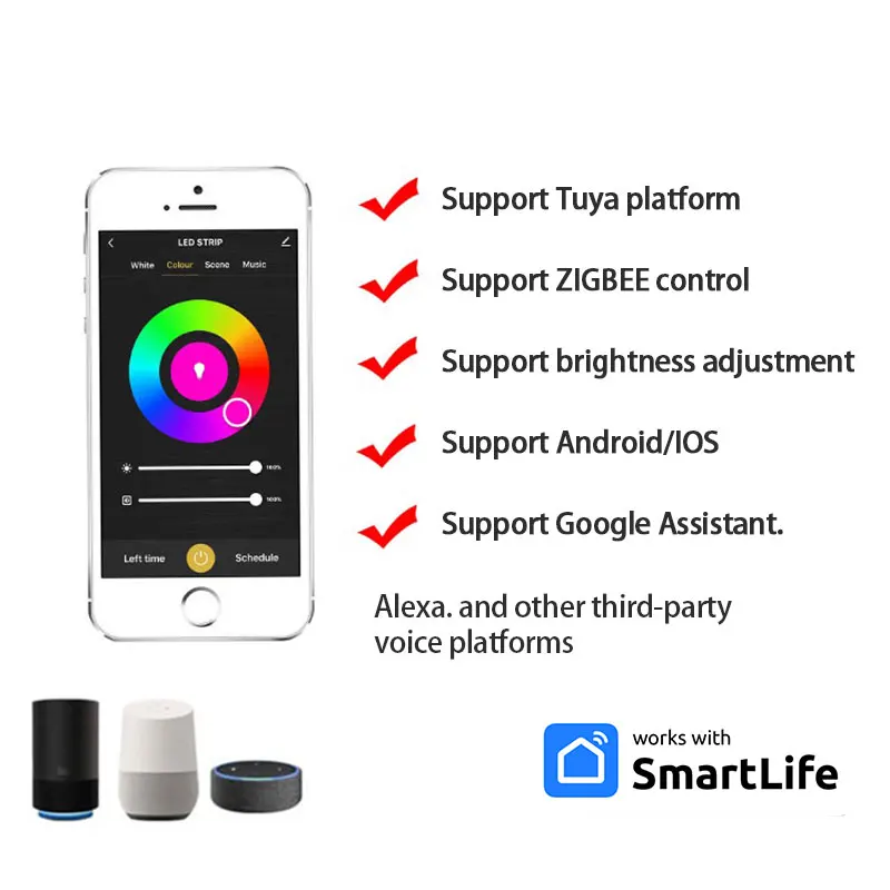 

Контроллер светодиодной ленты Homekit, Wi-Fi, RGB, 5-12 В, голосовое управление Siri, домашняя Автоматизация, умный дом