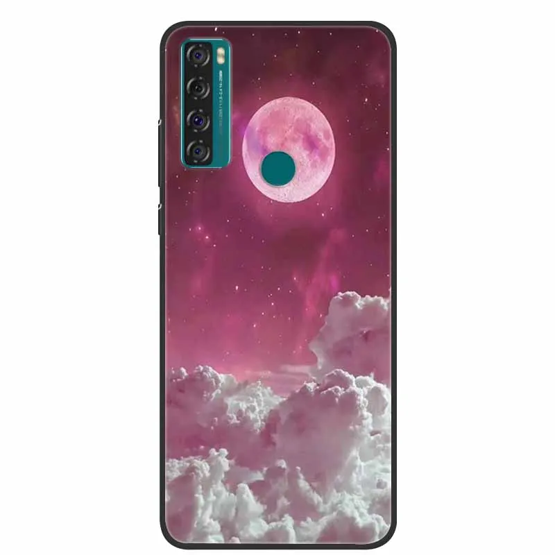 Soft TPU Silicone Phone Cover with Artistic Paint Design - Compatible with TCL 20 Series