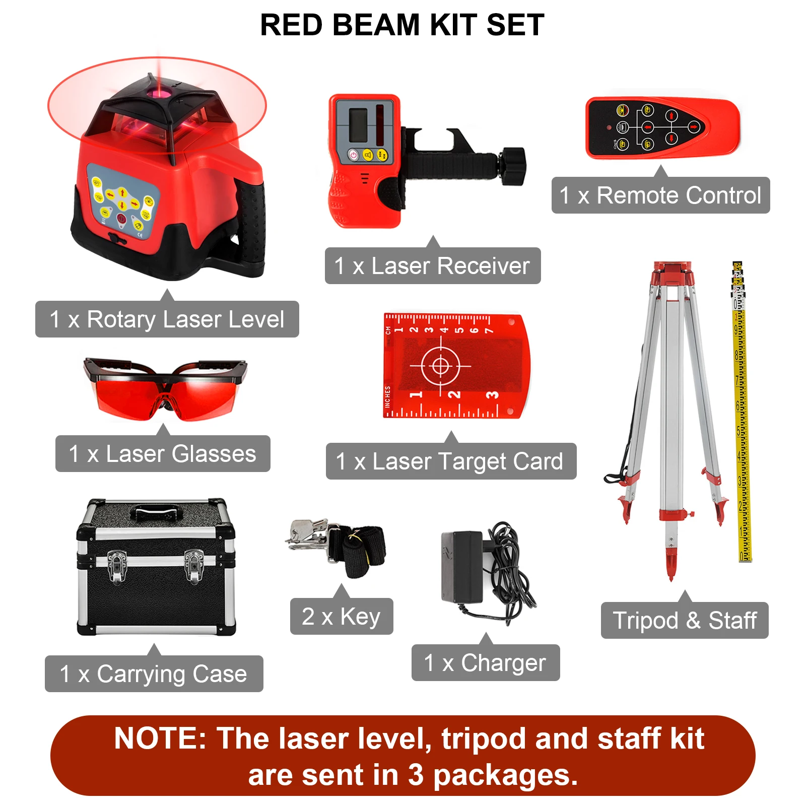 Vevor Kit De Niveau Laser Rotatif 360° Portée De 500 M À Nivellement  Automatique Matériels De Mesure Outils De Construction Pour L'industrie  Extérieure - Niveaux Lasers - AliExpress