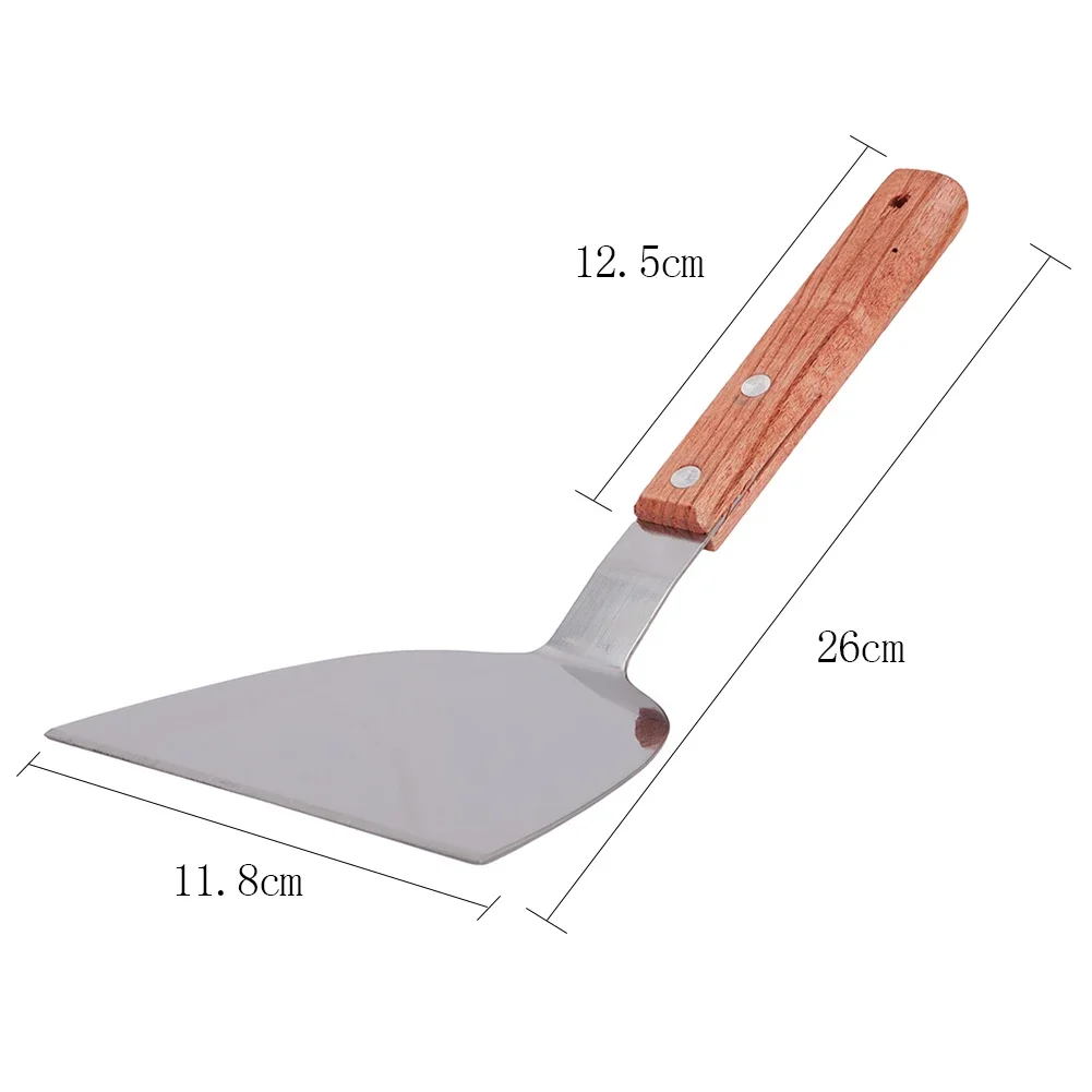 Silicone Frying Shovel Steak Frying Shovel Multifunctional Frying Shovel Steak Large Barbecue Hamburger Pancake Stainless Steel
