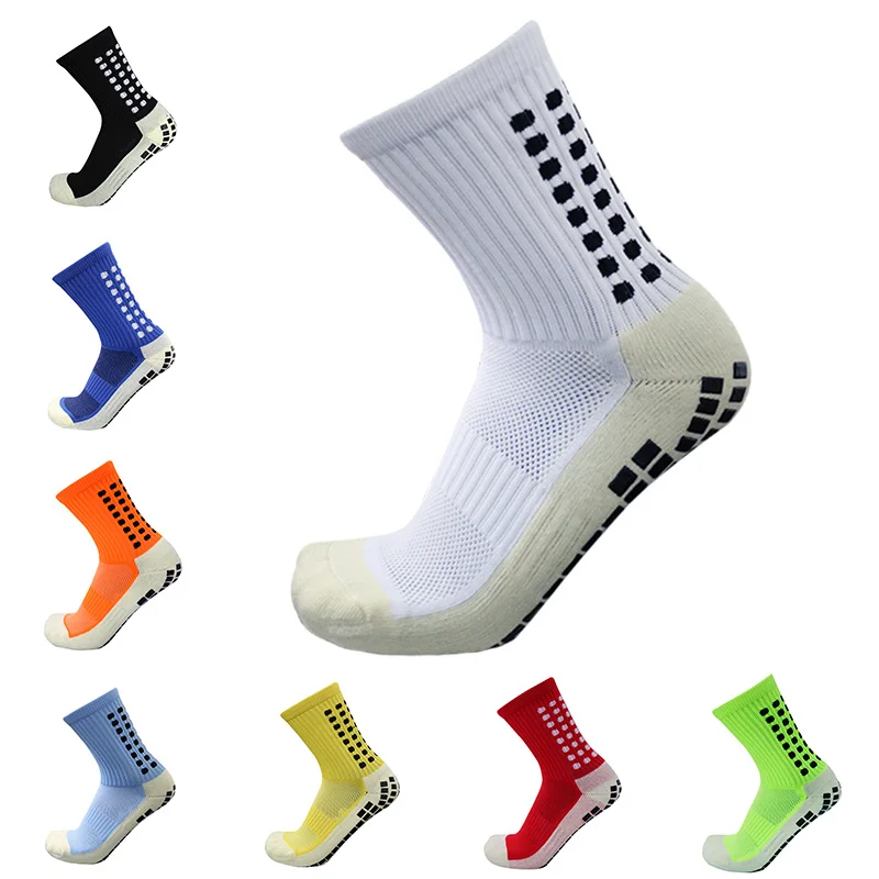 

New Anti Slip Sports Soccer Socks Cotton Football Men Grip Socks Calcetas Antideslizantes De Futbol 2023