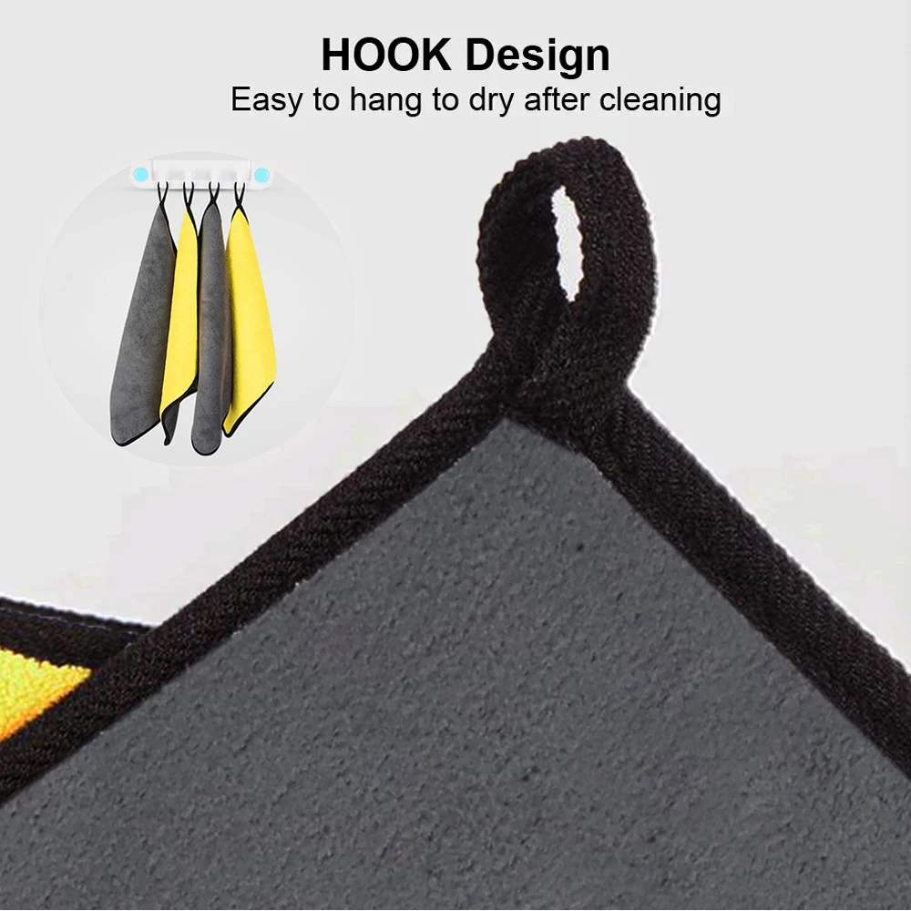 3/5/10Pcs Car Wash Microfiber Towel 30x30/60CM Car Cleaning Drying Cloth Hemming Car Care Cloth Detailing Car Wash Towel 5