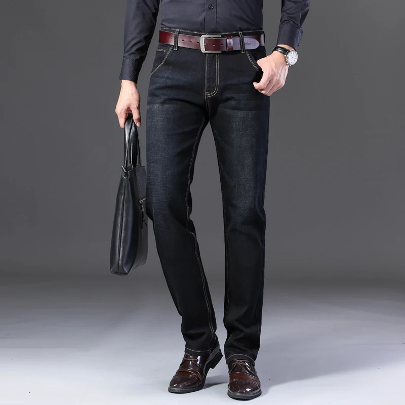 Men Pants Jeans Straight Loose Casual