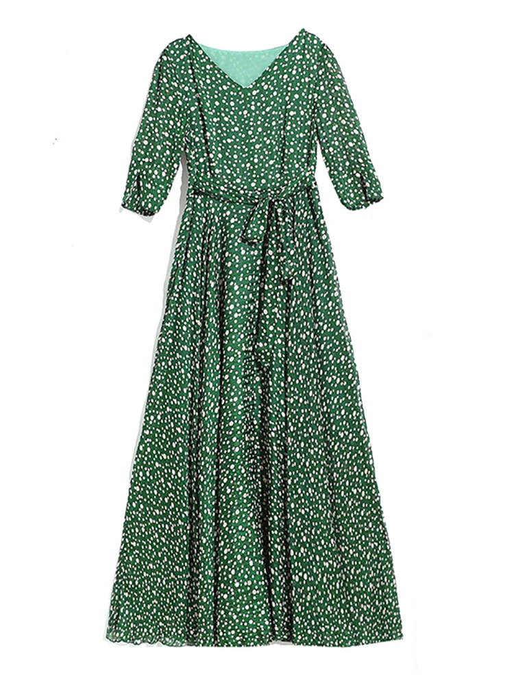 green emerald velvet dress Polka Dot Vintage Dress in Dark Green by Dolly and Dotty main image 1