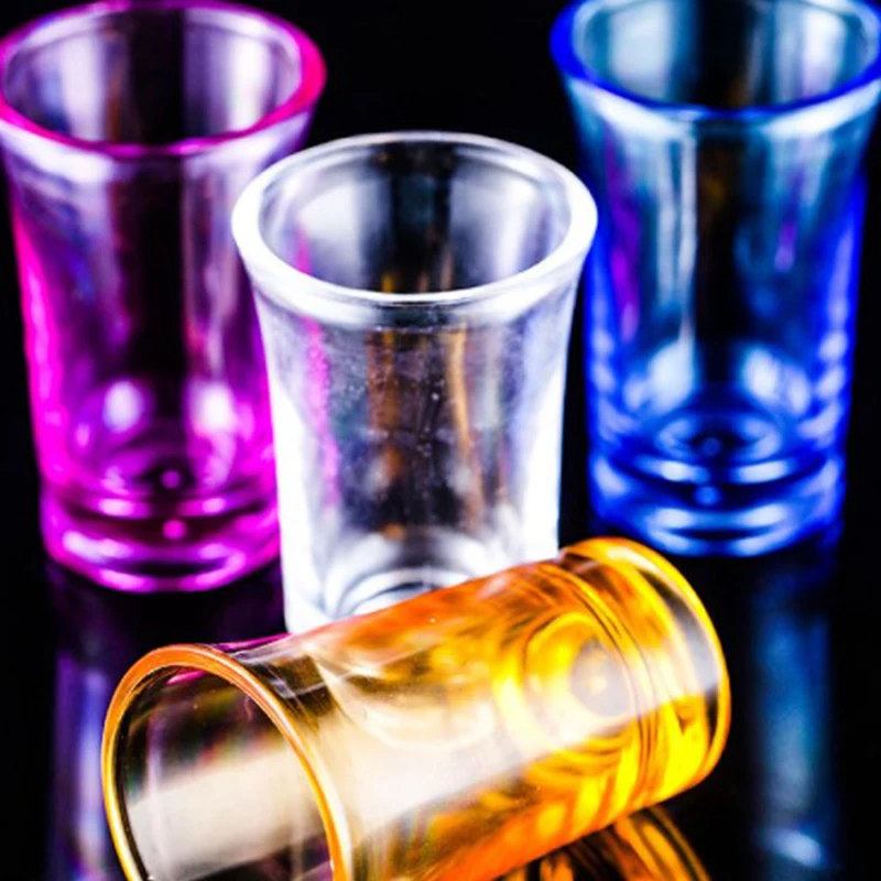 Wine cup wine glass spirits cup drinking glasses 1/4Pcs 0.5 ounce heavy duty shot acrylic glasses machine made lead free acrylic glass liquor glass Transparent wine