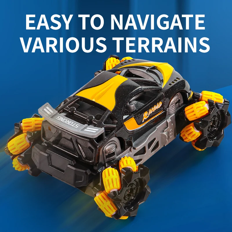 Gesture sensing children's toy remote control car 2.4G four-wheel drive one click demonstration float off-road deformation remot 2