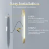 Large LED Oval Bathroom Mirror with Stepless Dimmable Lighted Vanity Mirror for Wall Mounted Vanity with Frame Anti-Fog Memory 6