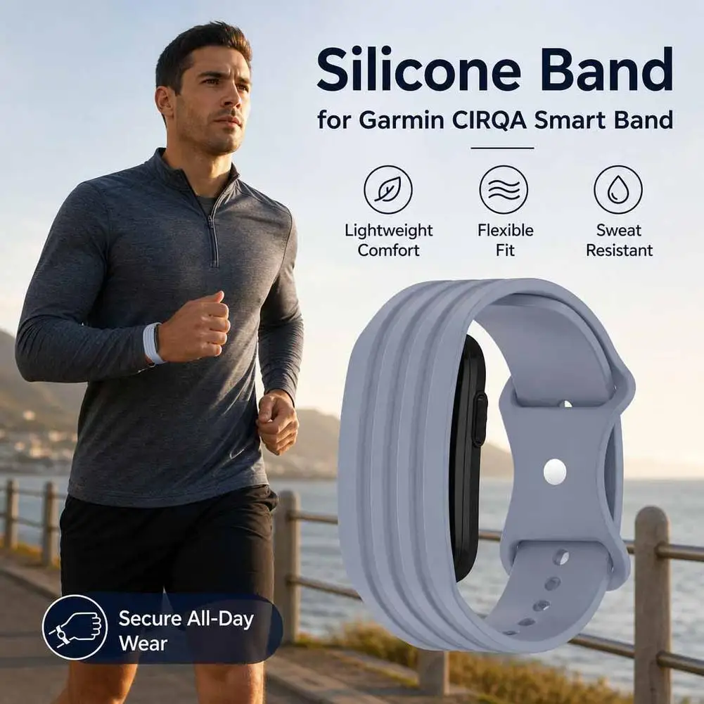 Silicone Strap for Smart Band - Men's and Women's Bracelet Replacement Wristband Accessory