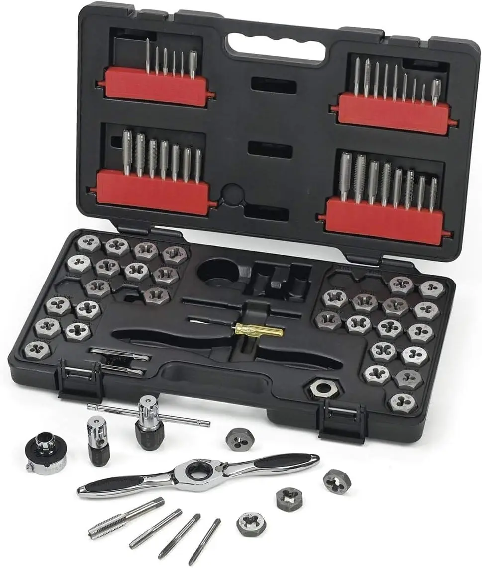 

77 Piece SAE/Metric Ratcheting Tap and Die Set -3887 Hand Tools