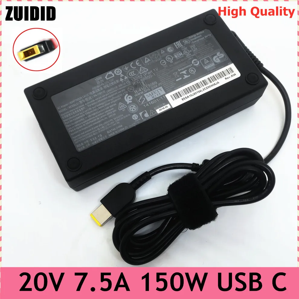 Carregador 20v 7.5a Usb c Pa115172 ac Adaptador para Lenovo Ideacentre 52027icb A540-24api A740 A8150 Tudo-em-uma Fonte de Alimentação 150w
