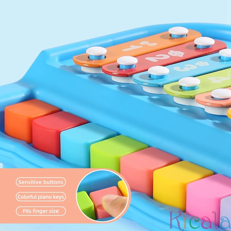 Early Educational Eight Tone Hand Knocking Two In One Xylophone Instrument Infant And Young Children Music Toy Piano For Gift 4