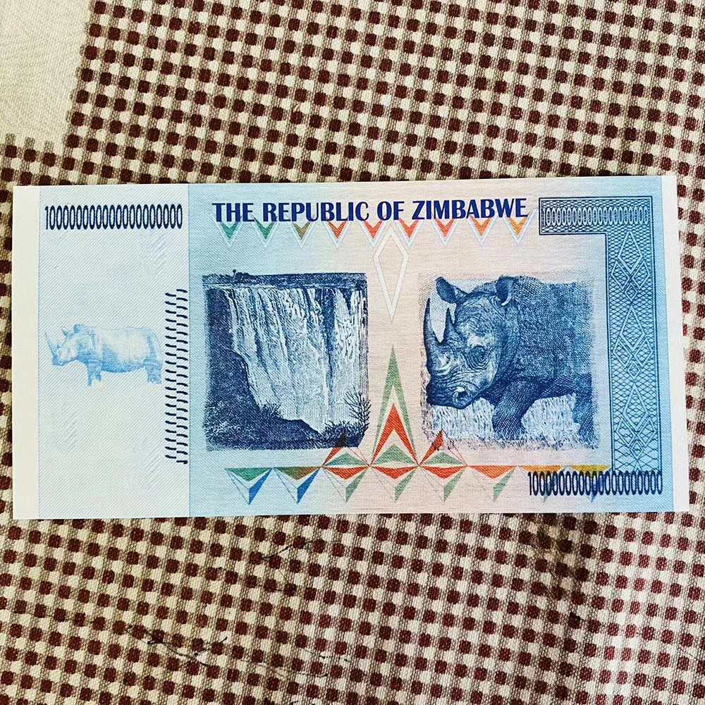 Zimbabwe Paper Money One Hundred Quintillion Dollars Billetes Banconote Collection Non-currency 2008 Commemorative Notes