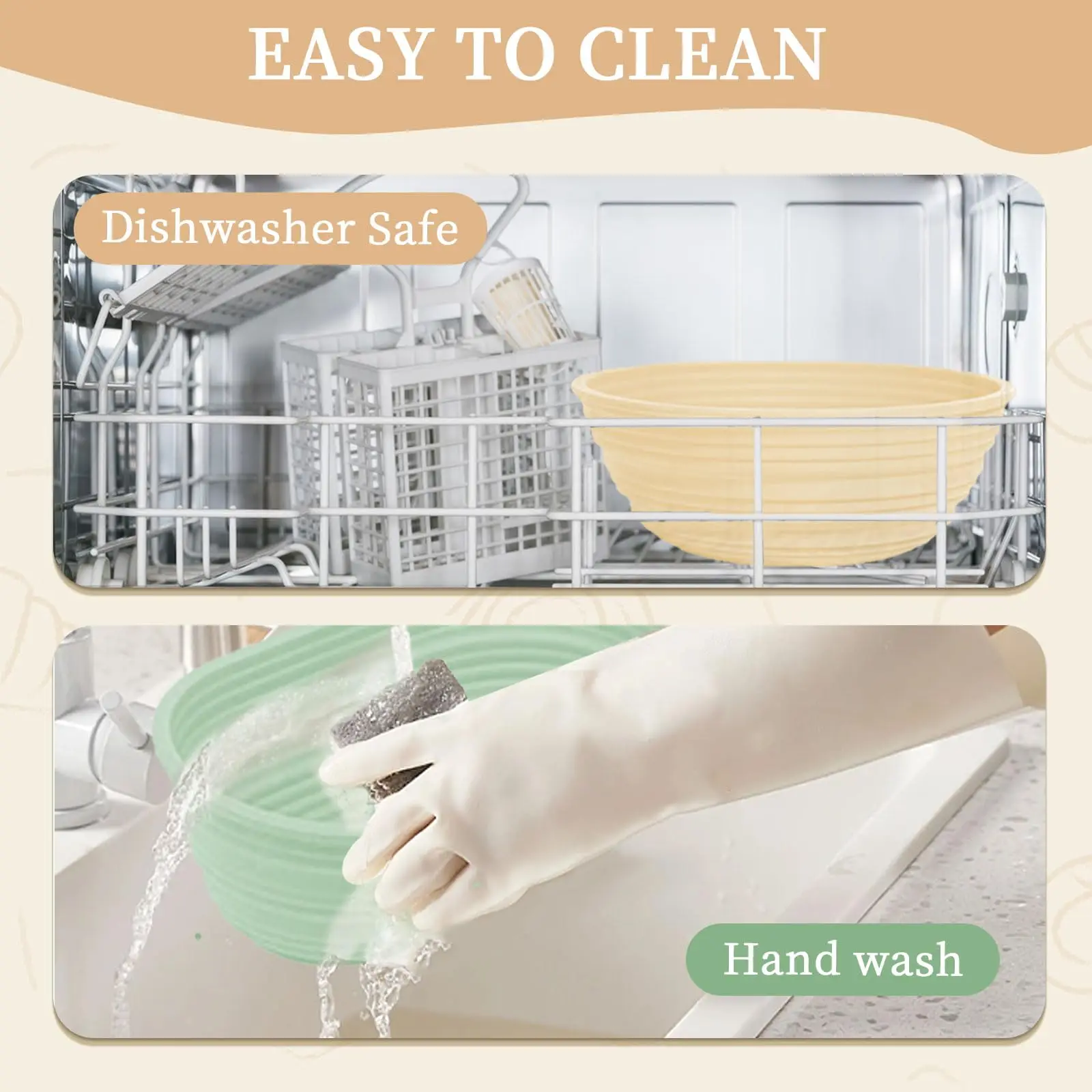 Fermentation Basket 1pc Foldable Silicone Sourdough Bread Proofing Baskets Sourdough Starter Kit Non-Stick Collapsible Washable Baking Bowl