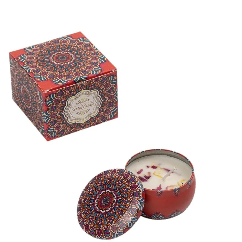 Soy Wax Scented Candle Tinplate Can Home Decoration