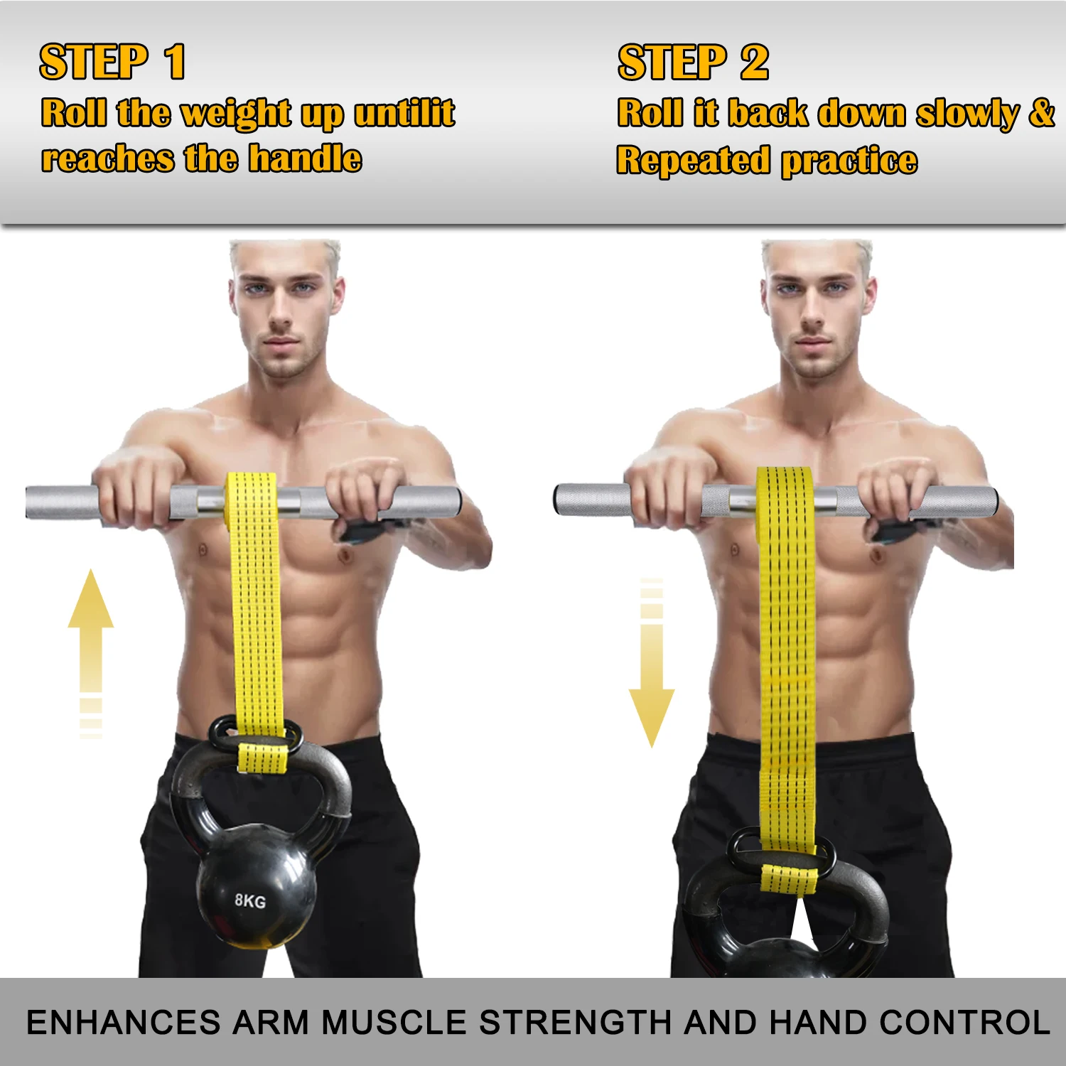 Forearm Strengthener Forearm Blaster Wrist Roller Strength Training and Muscle Building Workout Fitness Equipment forearm exerciser