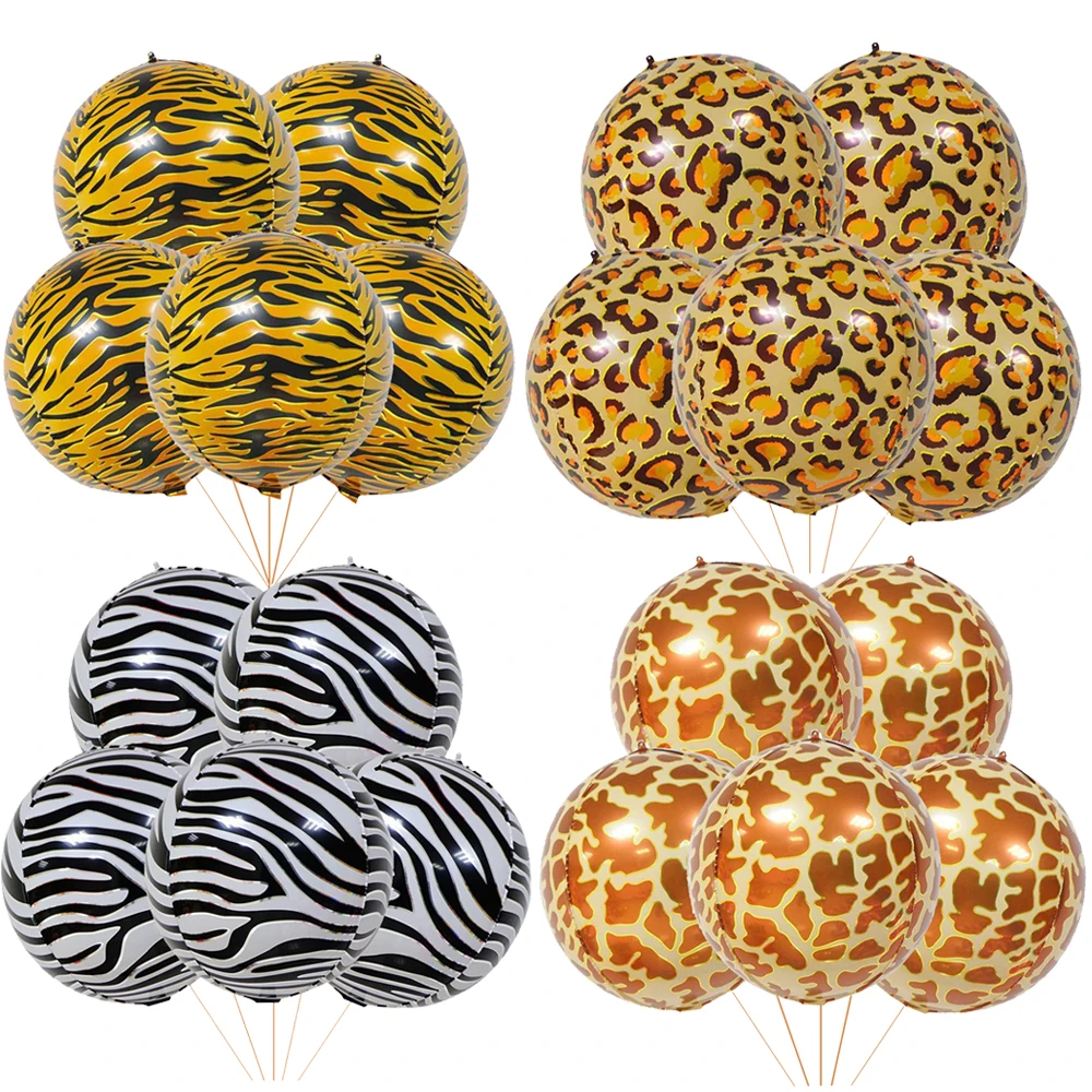 Ensemble de ballons en aluminium rayures animales 4D ballon l h lium ensemble-de-ballons-en-aluminium-rayures-animales-4d-ballon-l-h-lium