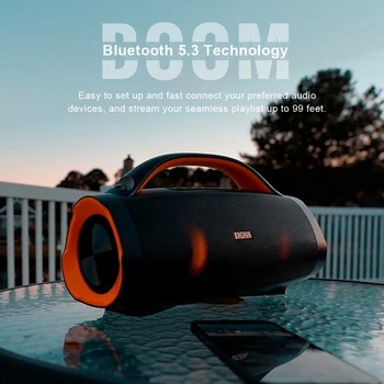 DOSS Bluetooth 5.3 Speaker Extreme Boom Pro 100W Stereo Sound Bass Subwoofer Sound Box IPX6 Waterproof Outdoor Portable Speakers 3