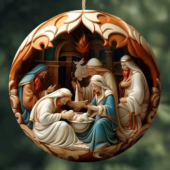 Easter Nativity Keepsake Christmas Ornament 1
