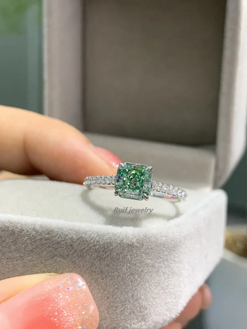 Sb0eaea16af804c26a2ce227b05c065d0a Ruif High Fine Exquisite about 1.026ct Special Green Lab Grown Diamond Rings for Women Daily Wear Luxury Jewelry