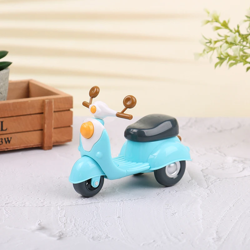 1:12 Dollhouse Miniature Cartoon Motorcycle Stroller Model Furniture Accessories For Doll House Decor Kids Pretend Play Toys
