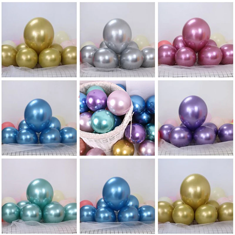 Globos De L tex Metalizados Cromados De 16 Pulgadas Suministros De 