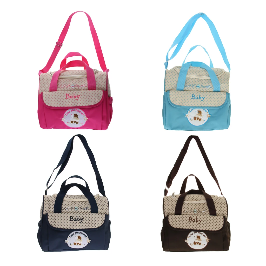 Mummy Shoulder Bag with Bottle Holder Baby Nappy Diaper Bag Set Waterproof Changing Pad for Newborn Maternity Mummy Shoulder Bag with Bottle Holder Baby Nappy Diaper Bag Set Waterproof Changing Pad for Newborn Maternity