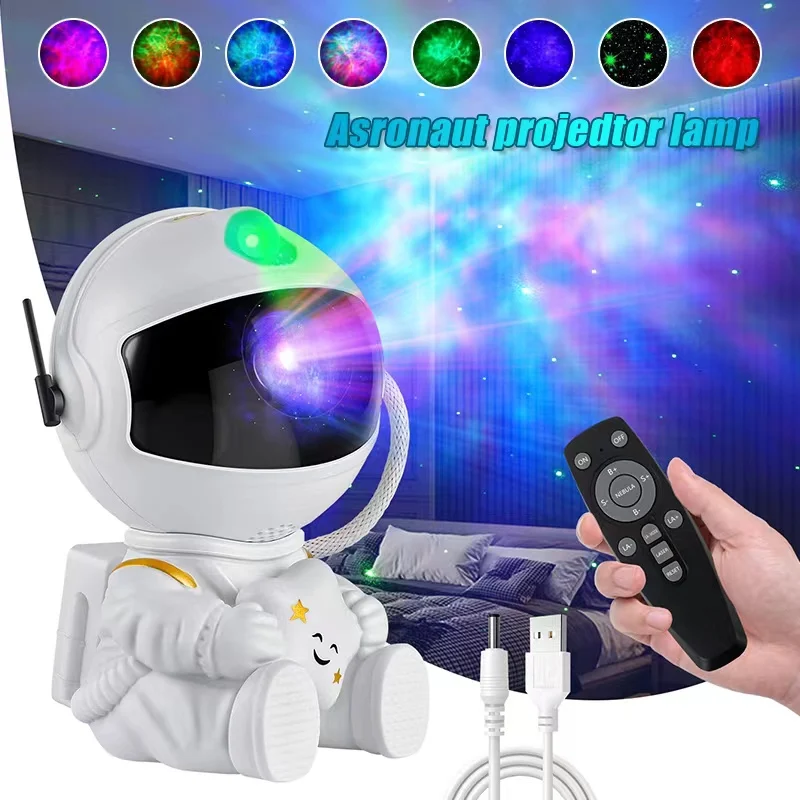 Astronaut Galaxy Projector Star Projector Galaxy Night Light Space Buddy Projector with Nebula and Remote Control for Children