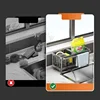 Carbon Steel Sink Sponge Drain Rack Multi-functional Countertop Faucet Storage Soap Rack Dish Towel Storage Filter Basket 5