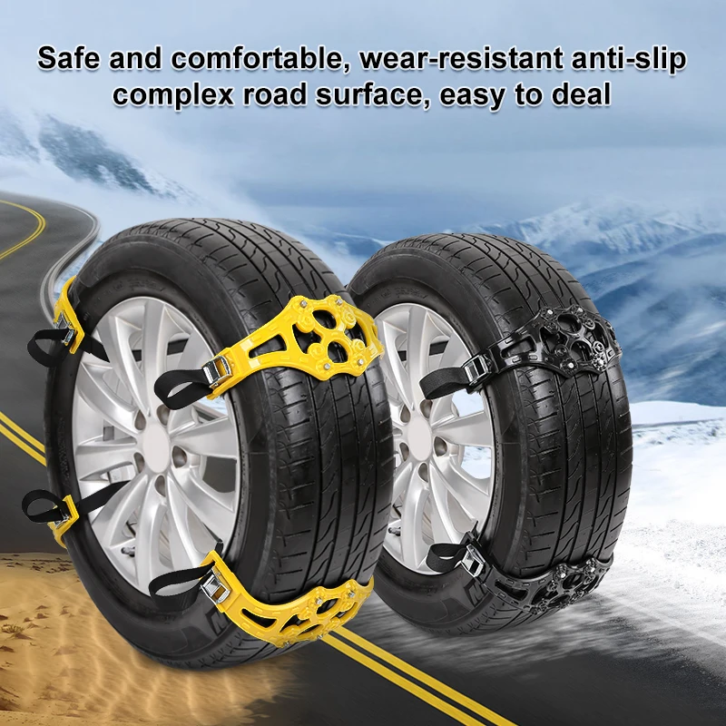 Car Snow Tire Anti-Skid Chains 4PCS/Set for Mud Snow