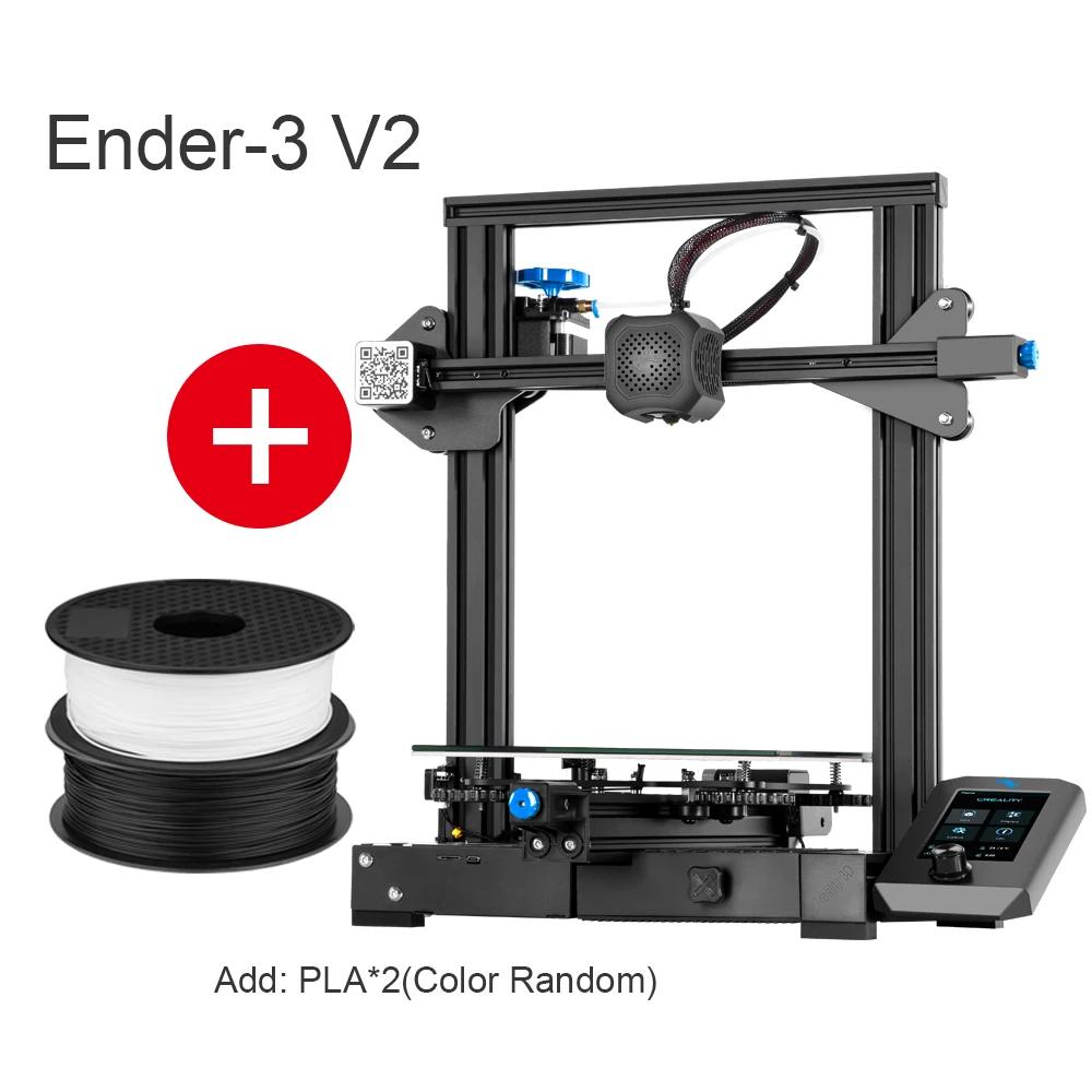 latest 3d printer 3D Printer Ender 3 V2 Mainboard Silent TMC2208 Stepper Drivers 32bit New UI&4.3 Inch Color Lcd Carborundum Glass Bed 3d Printers 3dprinter 3D Printers