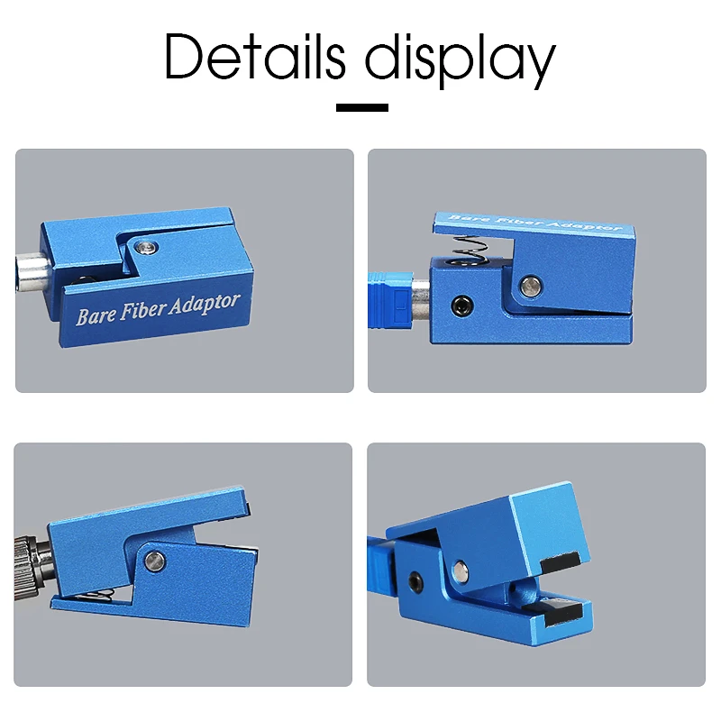 Blue Optic Fiber Connector FC SC ST LC Square Bare Adapter Flange Temporary Succeeded OTDR Test Coupler