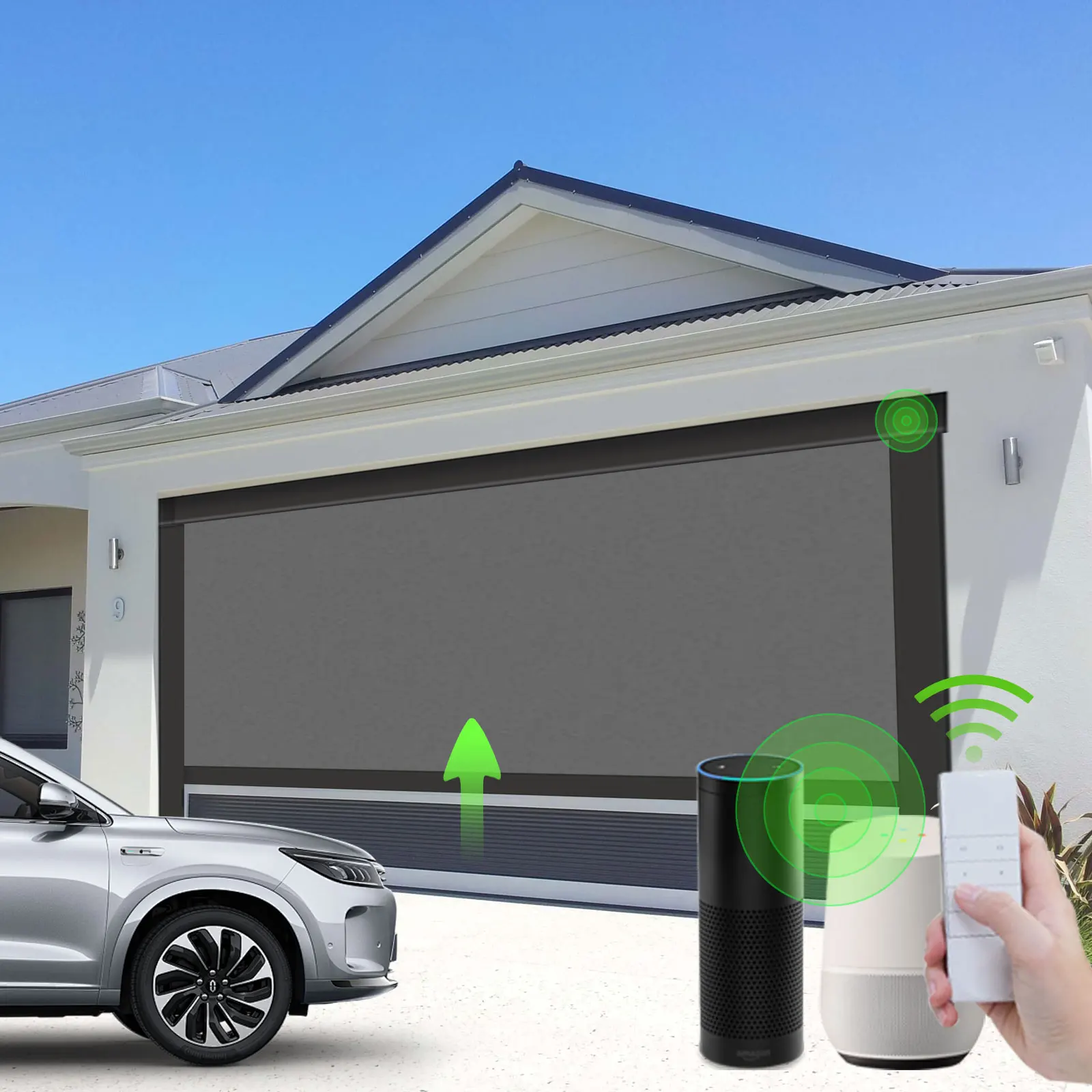 BOLAIEN Zip Track Outdoor Blind Smart Window Shade for Garage Balcony ...