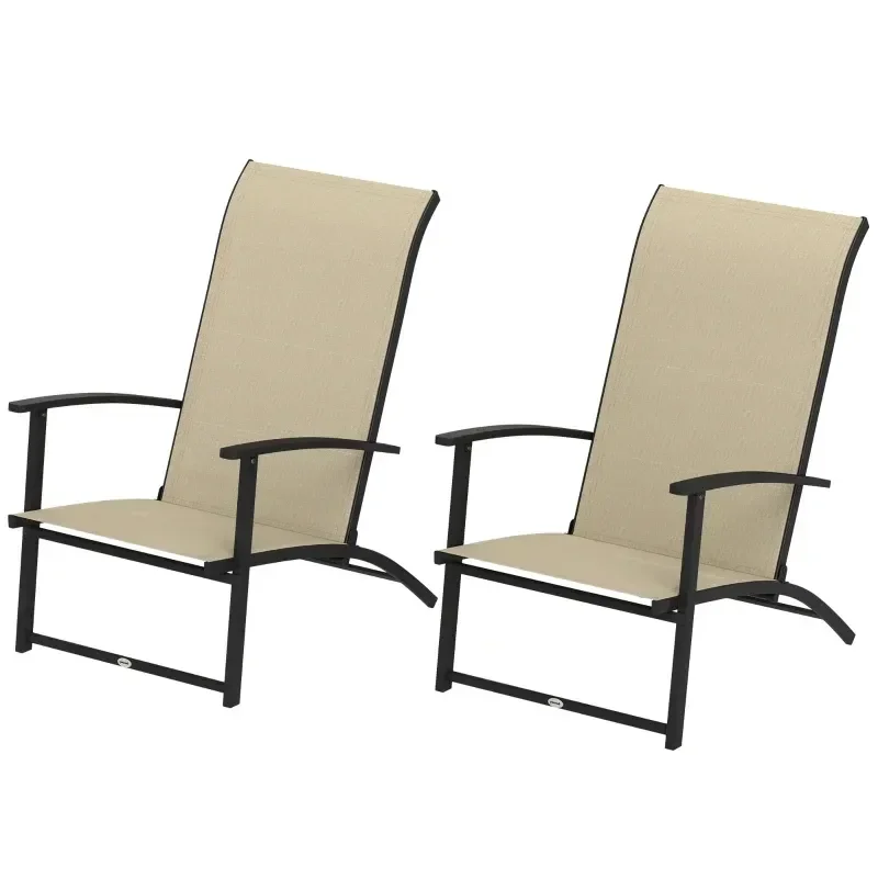 High Back Folding Chairs,Set of 2 Outdoor Dining Chairs