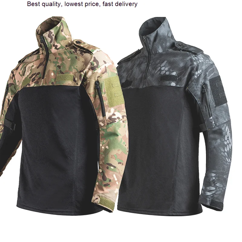 

Men Outdoor Sport Army Tactical Combat Long Shirt Military Hiking T-Shirt Multicam Camo Fishing Caza Climbing Hunting Clothing