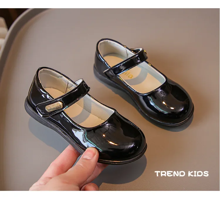 Mädchen Lederschuhe für Party Hochzeit weiche schwarze Kinder uk Uniform Schul schuhe einfache rutsch feste Kinder Performance Schuhe – Detail 21
