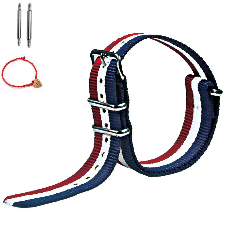 Universal Nylon Canvas Weave Watch Strap - One Piece Loop Wristband