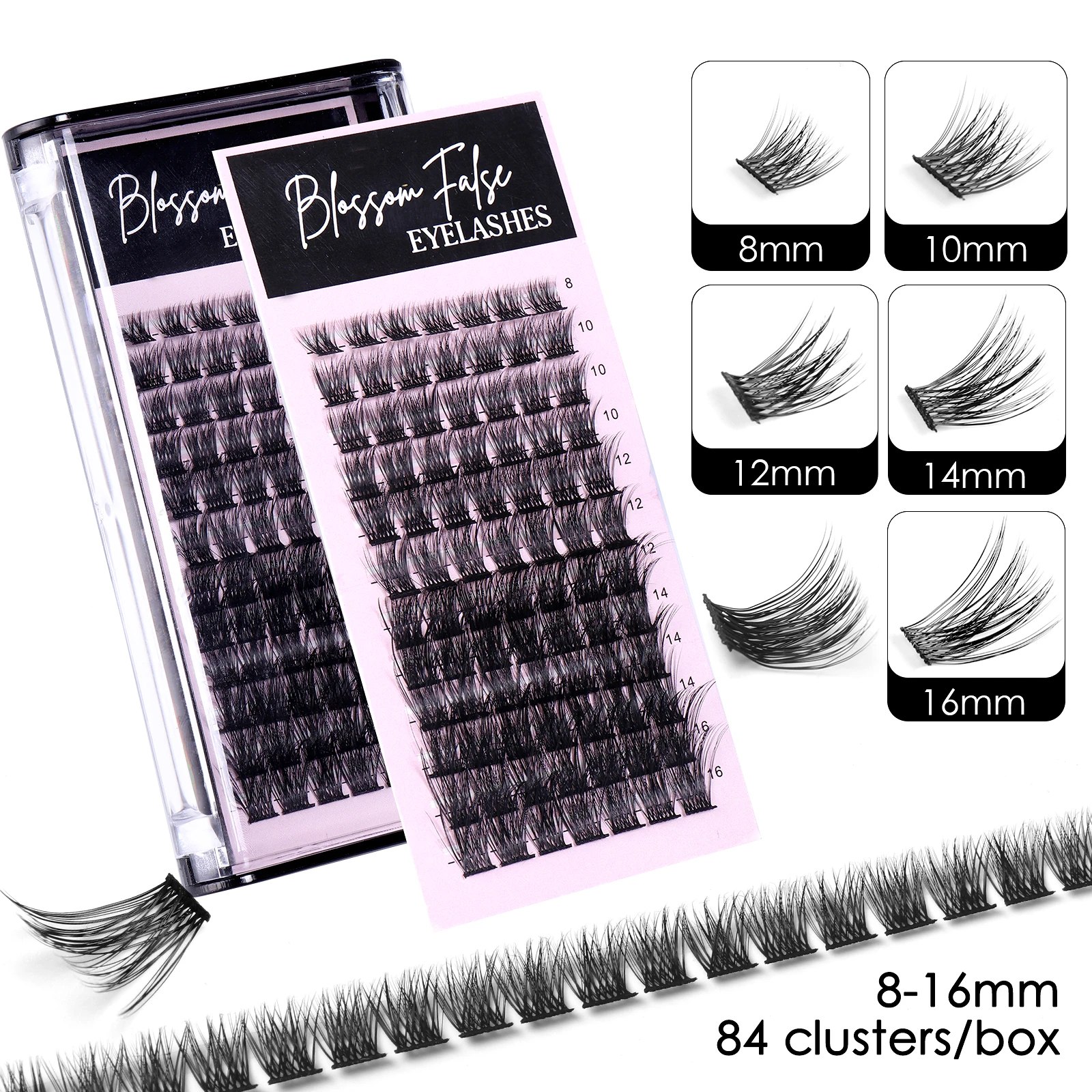 

False Bundles Eyelashes Individual Clusters Lash Extensions Faux Mink Segmented Fake Bunches Lashes Natural Soft