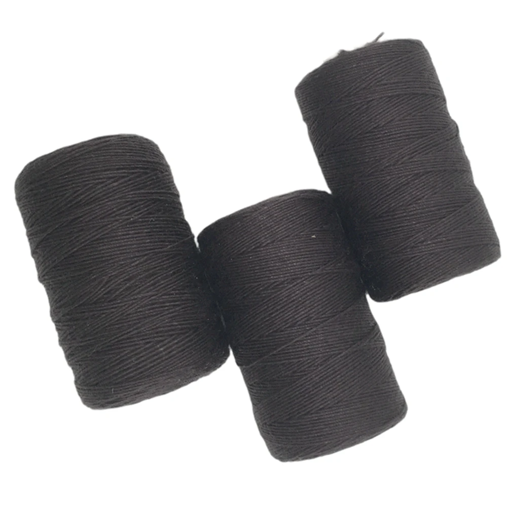 Sewing Thread Crochet Thread Thread Needle Kit 24 pcs C curved needle With Gift 5 Small Rolls DARK BROWN Color Cotton Sewing Thread Hand-tied Weaving Thread