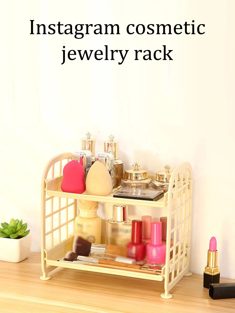 Multi-Storey Desktop Storage Shelf - Simple Horizontal Organizer for Office and Dormitory