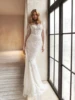 Beautiful Wedding Dresses With Detachable Train O-Neck Long Sleeves Bridal Gowns Lace Appliques Vestidos De Novia Customized 2