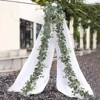 2pcs/1pc 6' Artificial Eucalyptus Garland Faux Greenery Eucalyptus Leaves Vines For Wedding Backdrop Arch Home Party Decor 5