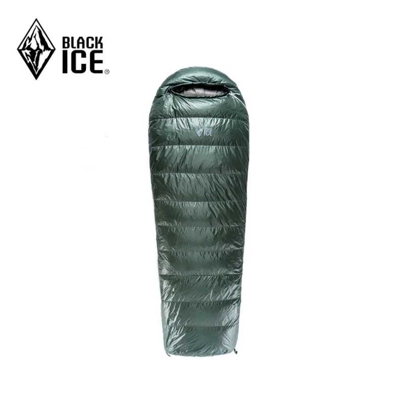 Black Ice E-series UL Envelope 90% Gray Goose Down Ultralight Outdoor Camping 15D Travel Sleeping Bag