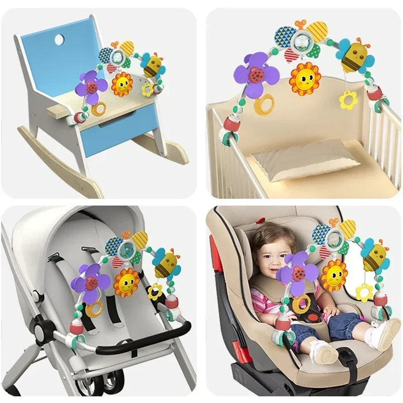 Baby Stroller Arch Toy Bouncer Toy Pram Activity Arch Toys Fine Motor Skills Toy Sensory Development Arch Baby Car Seat Bed Toys - 3