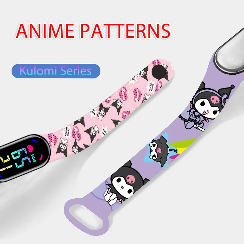 MINISO Kuromi Girls Watches for Kids Sport Wristband Touch Bracelet Waterproof Children Digital Watch Women Clock relogio montre 2