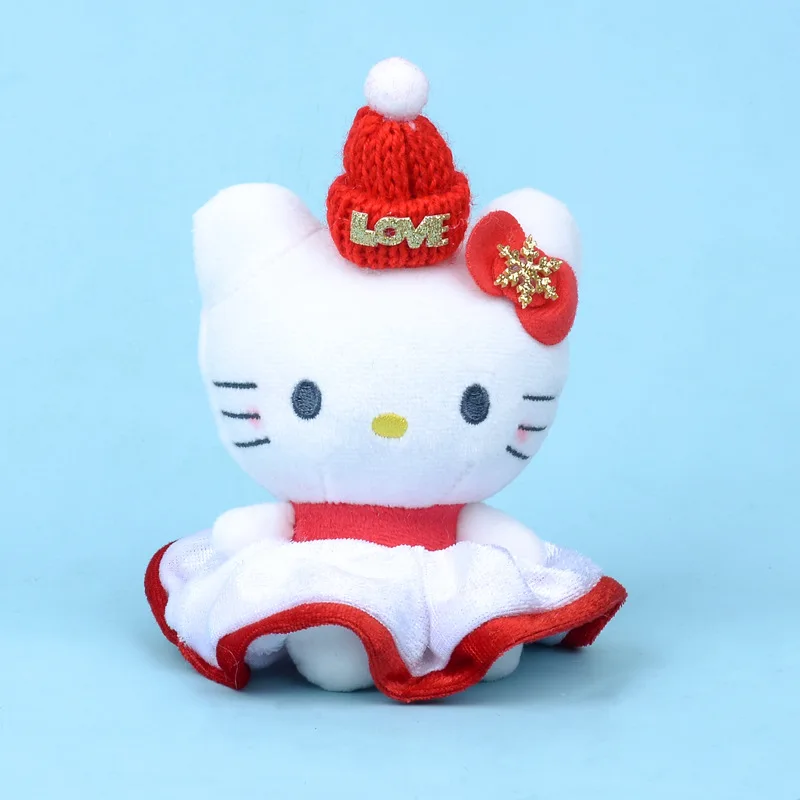 10cm Halloween Kawaii Sanrio Plush Keychain Cartoon Kuromi MyMelody Halloween Stuffed Doll Keyring Accessories Birthday Gift Toy