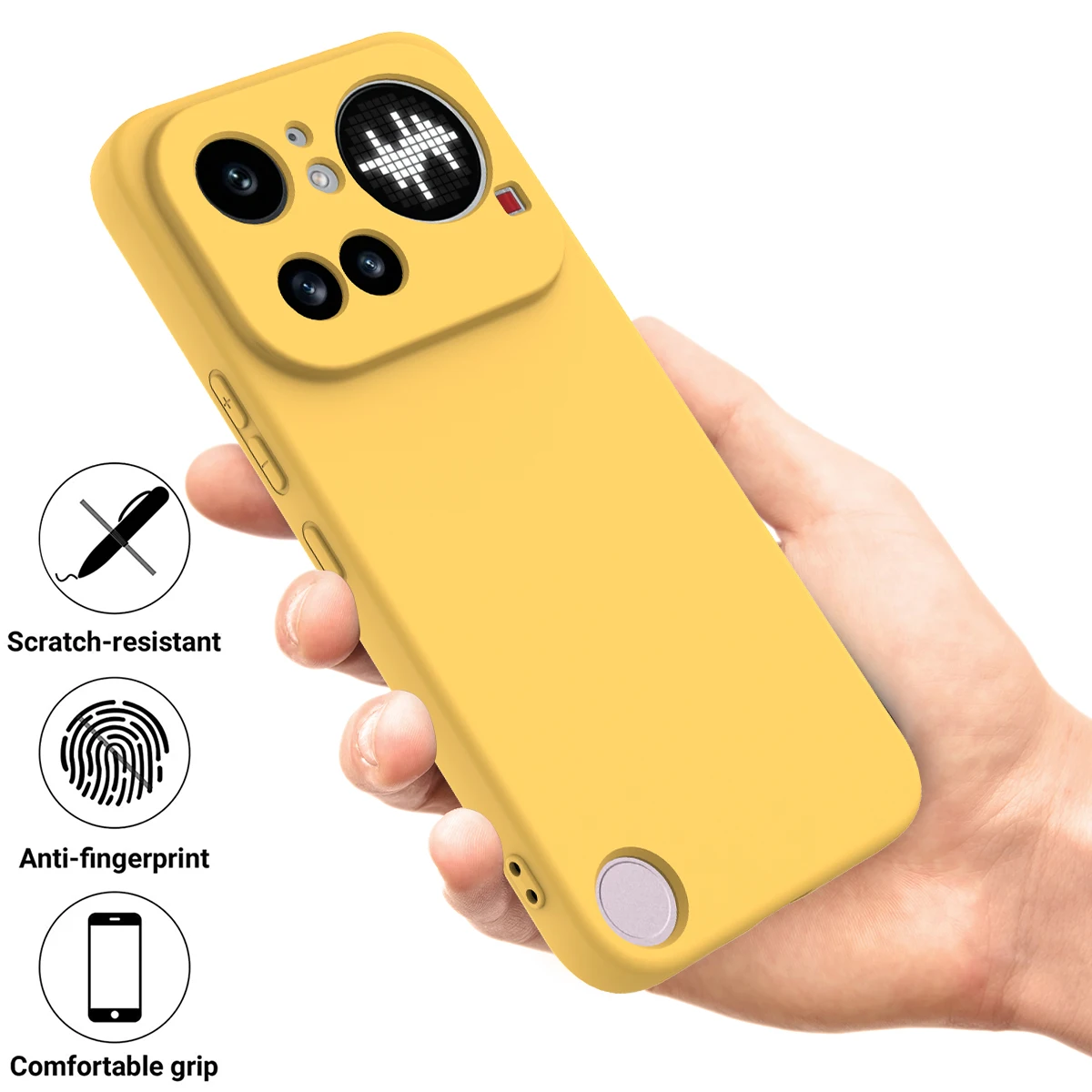 Sleek Matte Bare Silicone Shockproof Case - Ultra-Thin Fashion Cover