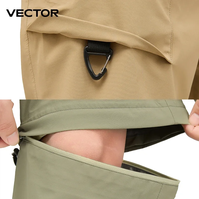 VECTOR 3L Men Women Hiking Pants with Zip-Off Waterproof Cuff Lightweight and Durable Pantalones Tacticos Para Hombre Trek