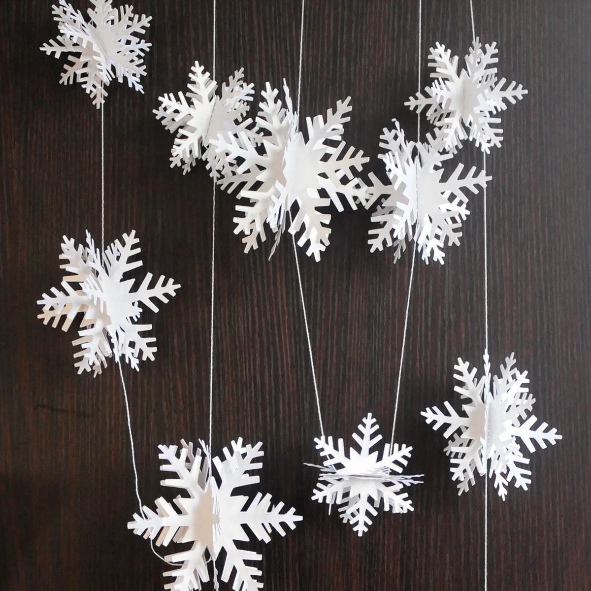 Rot Weiß Grün 3D Weihnachtsbaum Papier Girlanden Hängende Banner Luftschlangen 2024 Weihnachtsfeier Wohnzimmer Home Wanddekorationen – Detail 17