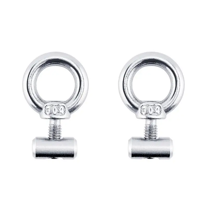 

Small Ring Eye Bolts 2pcs Male Thread Machinery Shoulder Lifting Rings Lightweight Marine Grade Shoulder Eyebolts Eye Hook For