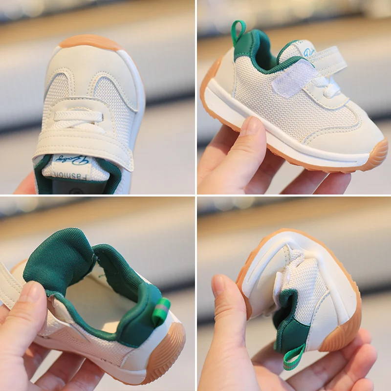 Baby Spring and Autumn High Quality Sneaker Outdoor Walking Shoes for Toddler Boys and Girls Air Mesh Breathable Rubber Sole 2